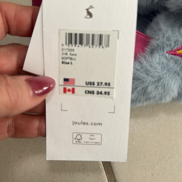 NWT Girls Joules Kora Soft Blue fuzzy slippers heel
Strap Large US Size 2/3 - Picture 7 of 7